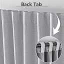 100% Blackout Curtains 108 inch Length 2 Panels Faux Linen Long Drapes for Bedroom Living Room Black Out Room Darkening Curtain Thermal Insulated Back Tab Rod Pocket(W52 x L108, Off-White)