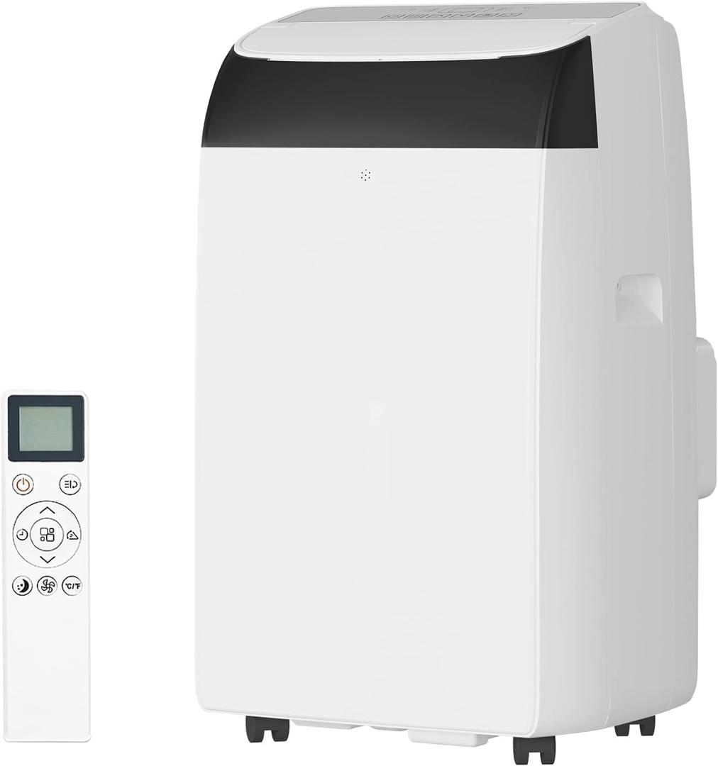 14,000 BTU Portable Air Conditioner Cools up to 750 Sq.Ft, 3-in-1 Quiet Portable AC Unit with Remote Control & Installation Kits for Large Room, 3 Speed, Auto Swing, 24H Timer