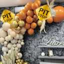 4 x 2Pcs Pit Crew decorations/18in Pit Stop Foil Balloons/Formula 1 Party Decorations/Nascar Birthday Party Decorations/Race Car balloons