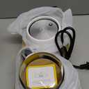 Hazel Quinn Milk Frother and Steamer, Variable Temp and Thickness, Detachable for Dishwasher Safe, 400ml / 13.5oz Milk Warm for Hot & Cold Latte, Cappuccino Hot Chocolate - Pearl White