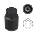 D-Type Wheel Lock Key for Toyota & Lexus | Professional Anti-Theft Lug Nut Removal Tool | Heavy-Duty Steel Locking Nut Key | Secure Wheel Installation & Removal (Black)