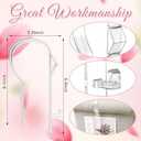 24 Pcs Wedding Church Pew Clips Bulk Heavy Duty Plastic Hooks Clear Chair Wreath Hanger Pew Flower Holders for Wedding Ceremony Church Aisle Chair Table Bow Garland Decorations