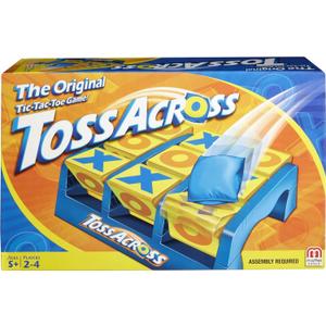 Mattel Games Toss Across Game, Beanbag Tic Tac Toe for 2 to 4 Players Ages 5 Years and Older
