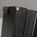 RICHER HOUSE Dual-Level Guardrail Floating Shelves, Rustic Wood Bathroom Shelf Wall Mounted, Over Toilet Paper Storage Shelves for Wall Decor, Bathroom Organizers - Black 2 in 1 (4.72"D x 15.75"W x 9.64"H)