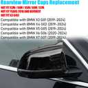 Jaronx Compatible with BMW Mirror Cover X3 G01/X4 G02/X5 G05/X7 G07 2019-2024,X6 G06 2020-2024,M Style Glossy Black Rearview Mirror Caps for BMW, Horn Clip-on Left Driver and Right Passenger