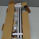 Curtain Rod 2 Pack, HOTOZON Heavy Duty Curtain Rods for Windows 32 to 58 Inch, Decorative Single Drapery Rod with Diamond Finials, Silver