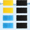 AquaMiracle Aquarium Filter Replacement Sponge, Fish Tank Filter Replacement Parts, Including 2 x Coarse Sponge, 2 x Fine Sponge & 4 x Carbonized Sponge (for Model: QF088/QF188/QF288)
