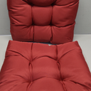 RSH DECOR: Sunbrella Tufted Wicker U-Shape Cushions Set of 2 | 19 x 19 | Water and Fade-Resistant Performance Fabric | Outdoor Seat Cushions for Patio Furniture | Canvas Jockey Red
