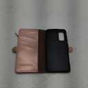 XcaseBar for Samsung Galaxy S20 Wallet case with Zipper Credit Card HolderRFID Blocking, Flip Folio Book PU Leather Phone case Shockproof Cover Women Men for Samsung S20 case Rose Gold