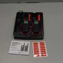 Motorola Solutions, Portable FRS, T210, Talkabout, Two-Way Radios, Rechargeable, 22 Channel, 20 Mile, Black W/Red, 2 Pack