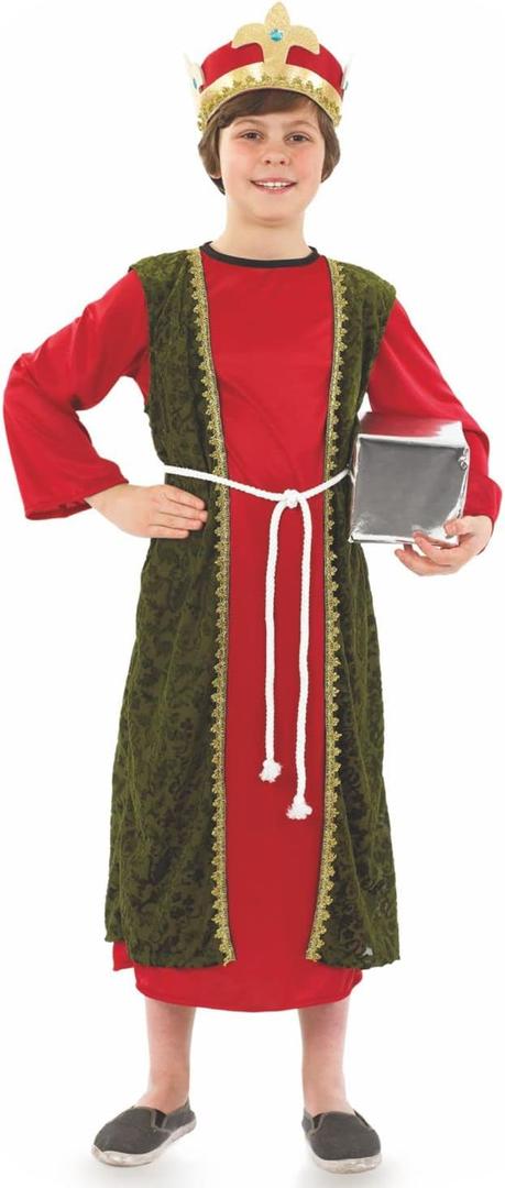 fun shack Kids Wise Men Costume, Three Kings Outfit, Wiseman Attire for Halloween, Christmas, Dress Up Events (Large)