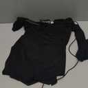 Zebaexf Women's Mesh Dress Long Puff Sleeve Mini Bodycon Sweet Neck Party Mini Dresses for Women, S