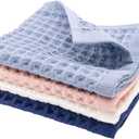sea me at home Waffle Washcloths Set, 100% Turkish Cotton (Mixed)