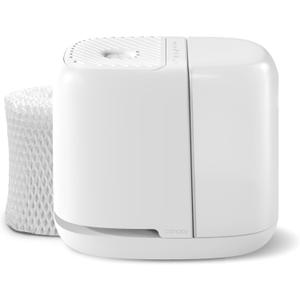 Canopy Bedside Humidifier 2.0, White, 36 HR Run Time, 2.5L Capacity - Reading Light & White Noise - Alleviate Symptoms of Allergies, Flu, Cold, Dry Skin - Humidifier, Filter, Power Cord & Adapter