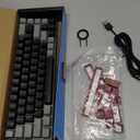 MageGee Portable 60% Mechanical Gaming Keyboard, MK-Box LED Backlit Compact 68 Keys Mini Wired Office Keyboard with Red Switch for Windows Laptop PC Mac - Black/Grey