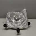 Kaleurrier Ergonomic Rolling Swivel Saddle Stool with Wheels,Hydraulic Pneumatic Lifting Height Adjustable Lightweight Chair for Clinic Hair Salon Massage Lab Kitchen Home Office (Black, Without Back)