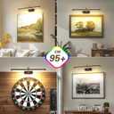 DESOOP Wireless Picture Light, Wood Grain Finish Rechargeable Art Light, 23.62 inch
