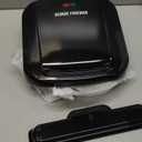 George Foreman 4-Serving Removable Plate Electric Grill and Panini Press, George Tough Non-Stick Coating, Drip Tray Catches Grease, Black