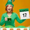 24 Pcs St. Patrick's Day Hat Bulk Felt Leprechaun Shamrock Cap Irish Top Hats for Adult Men Women Parades Event Dress-up Cosplay