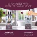 BOLDNTRUE BEAUTY Electric Makeup Brush Cleaner Set  Automatic USB-C Deep Cleaning Machine with Rubber Pad, Plug & Gift Bag | Portable Makeup Brush Washer, Perfect Beauty Gift for Her (Bordeux / Transparent)