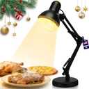 Portable Food Heat Lamp - [Foldable Design] [3S Quickly Heating] Food Warmer Light, Commercial Heat Lamp for Food, Catering Warming Lamp for Parties, Buffet, Pizza, Chicken, Chocolate (Black)