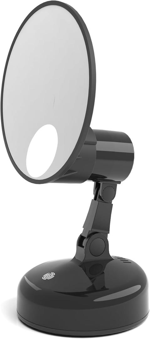 Portable Light Up Makeup Mirror - 3 Color Modes, 15x Magnification, Adjustable Brightness - Ideal for Women and Girls - Travel Vanity Mirror with 270 Rotation - Rechargeable