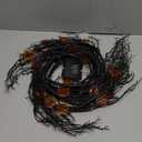 6FT 54 LED Halloween Willow Vine Twig Garland with Orange Purple White Lights & 8 Model Timer &7 Pumpkin Bat Ghost,Battery Operated Halloween Decorations Garland for Mantel Table Indoor Home Decor