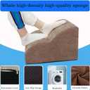 Foot Rest for Under Desk at Work.Multifunctional 3-Tier Foot Stool,with Washable Footrest.for Under Desk,Office Chair Gaming Chair & Sofa,Leg Elevation Pillow,Supports Posture-Brown