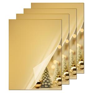 KINLINK 12x16 Plexiglass Sheets 1/8 inch Thick - 3mm Mirror Cast Acrylic Sheet, Plastic Board Polycarbonate Sheet for DIY Project, Craft, Wall Mirror, Acrylic Sign and Wedding Invitation 4 Pack