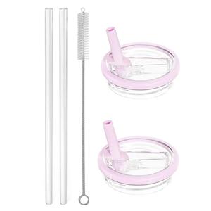 32 oz Tumbler Flip Straw Lid Replacement Fit for HydroJug Traveler （Only）,2 Pack Leak Proof Lid ,Replacement Spill Proof Reusable Tumbler Cover Compatible with 32oz HydroJug Cup Accessories (Pink)