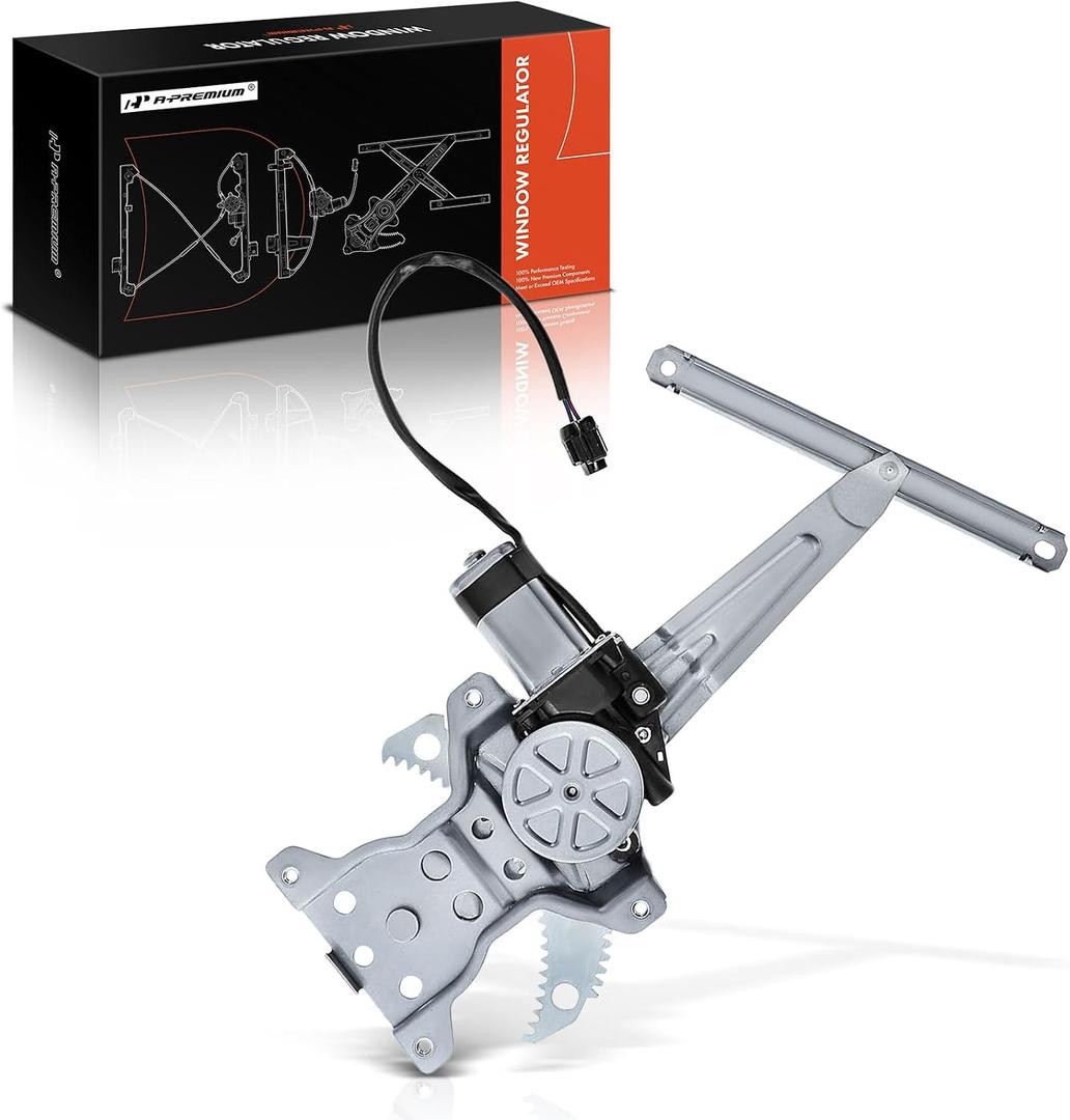 A-Premium Rear Passenger Side Power Window Regulator with Motor (2-Pin)