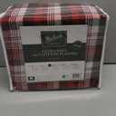Woolrich Cotton Sheet Set Cottage Charms Print, 100% Cotton Flannel Sheets Warm & Fuzzy Bedding Set Queen Size Sheets, Fitted Pocket Fits Up to 14" Mattress, Queen Red Plaid, 4 Piece