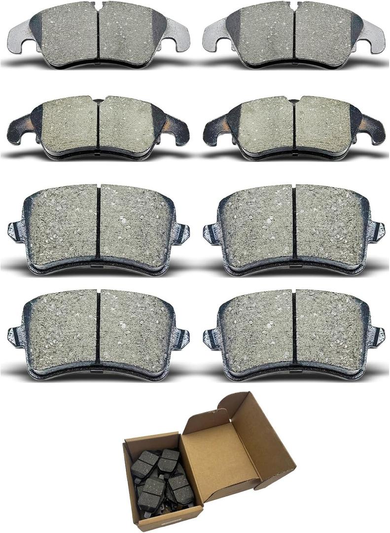 Brake Pads Kits fit For Audi A4, A4 allroad, A4 Quattro, A5, A5 Quattro, allroad, Q5, S4, S5 D1322 D1386 8pcs Front Rear Ceramic Brake Pads CCTECHMASS