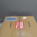 16" Semi Flush Mount Ceiling Light Fixture, Close to Ceiling Light Fixtures with Farmhouse Fabric Linen Shade, Double Drum Black Flush Mount Ceiling Light for Living Room Bedroom Dining Room Kitchen