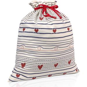 silenwest Large Canvas Gift Bags with Drawstring 24x20 Inches - Premium Reusable Gift Wrap for Anniversary, Wedding, Bridal Shower, Valentines Day (1 Count (Pack of 1), Meige)