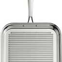 Tramontina Signature Tri-Ply Clad Stainless Steel 11-Inch Square Grill Pan, Induction-Ready, Dishwasher-Safe, NSF-Certified, Made in Brazil