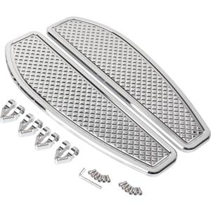 Chrome Anti-Slip Stretched Driver Rider Floorboard Foot Board Fit for Harley Touring Road King Street Electra Glide Ultra 1986-2023 Softail 1986-2017