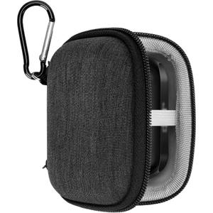 Geekria Shield Earbuds Case Compatible with JVC HA-A10T, New Marshmallow True Wireless Earbuds, Replacement Hard Shell Travel Carrying Bag with Carabiner Clip (Dark Grey)