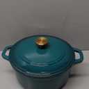 MELLERHOME 4.5 QT Enameled Cast Iron Dutch Oven, Heavy-Duty Casserole Dish and Braiser Pan with Lid, Oven-Safe up to 500 F & Across All Cooktops, Housewarming Gifts New Home, Emerald