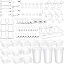 Zubebe 106 Pcs Pegboard Hooks Assortment with Bins, Pegboard Accessories Organizer Kit Include Bins with Hooks and Loops Paper Towel Holder for Hanging Tool(Silver, Clear)