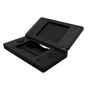 eXtremeRate Clear Black Replacement Full Housing Shell for Nintendo DS Lite, Custom Handheld Console Case Cover with Buttons, Screen Lens for Nintendo DS Lite NDSL - Console NOT Included