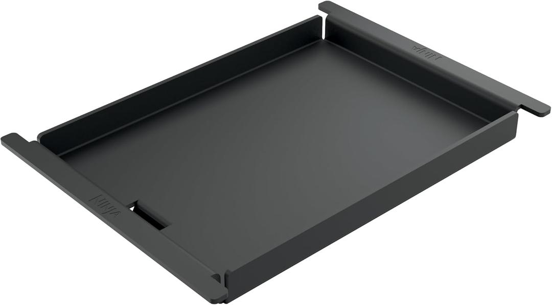 Ninja FlexFlame Upgrades Premium Half Griddle, Professional-Grade Carbon Steel Griddle Plate with Grease Drain, Rust-Resistant, Combo Cook, Even Heat, Compatible with Ninja FlexFlame, XSKHLFGRIDLE