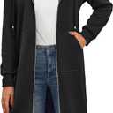 Zeagoo Women's Zip Up Hoodies Oversized Fleece Long Tunic Sweatshirts Casual Long Sleeve 2026 Fall Hoodie Jacket Coat, S