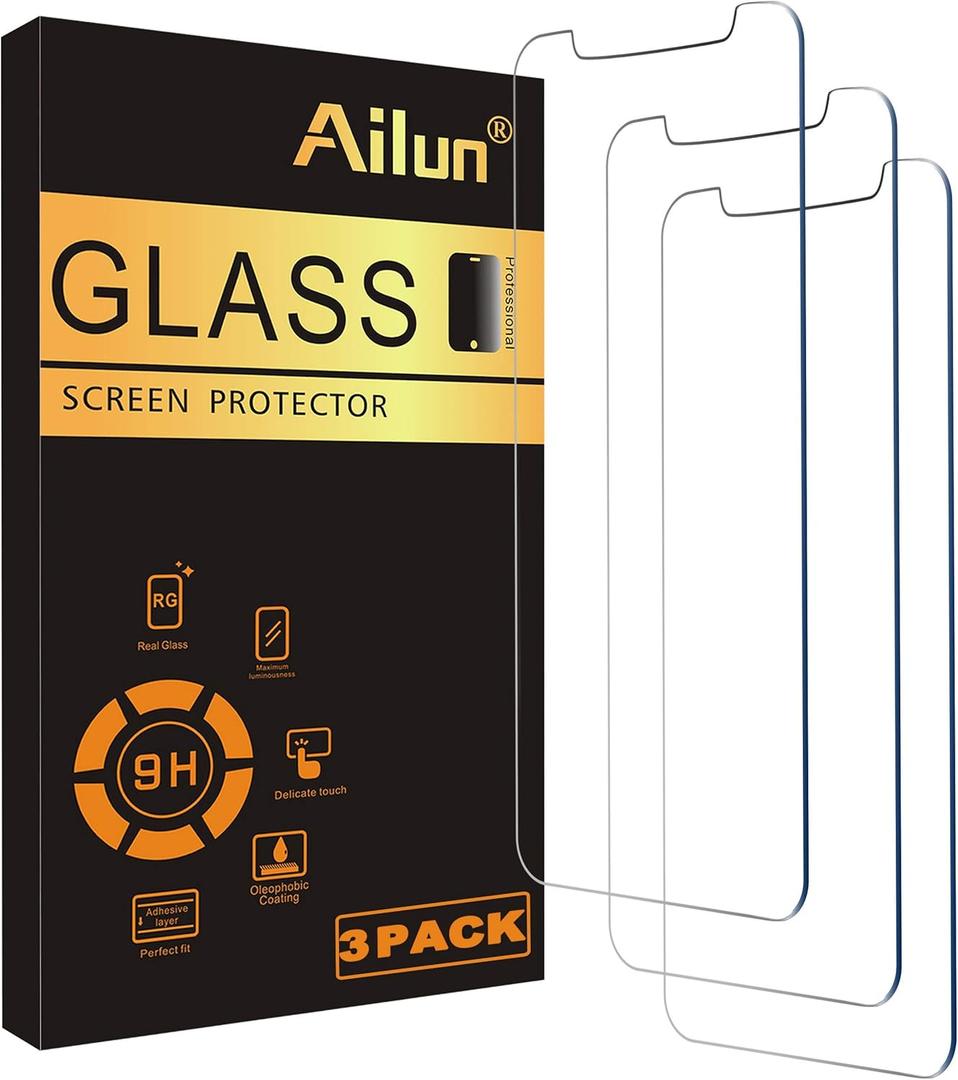 Ailun Screen Protector for iPhone 12 pro Max 2020 6.7 Inch 3 Pack Case Friendly Tempered Glass