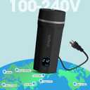 balbali 18.6oz Portable Kettle for Travel 100-250V Dual Voltage for International/Global/Europe - 6 Preset Travel Electric Kettle Hot Water Boiler/Heater/Warmer/Tea Maker - Black