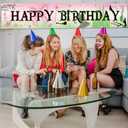 Pink And Green Movie Theme Birthday Banner, Magical Good And Bad Party Decor, Princess Girls Birthday Party Supply, Halloween Bday Banner