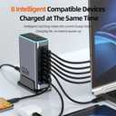 660W USB C Fast Charger Block, 8 Port GaN Charging Station, 100W PD Port Fast Charging Station for Multiple Devices,Laptop Wall Charger Compatible with MacBook, iPhone 17,iPad etc