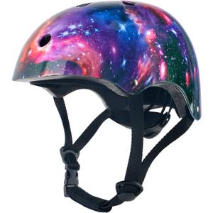 Adjustable Kids Bike Protective Helmet for Boys Girls Toddler, CPSC Safety Certified Galaxy Kids Helmets for Multi-Sports Skateboard Scooter Bike Cycling Skating Rollerblading, M
