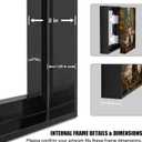 Texas Art 8x10 Canvas Floater Frame for 1" to 1.25" Deep Gallery-Wrapped Canvas, PS Wood Grain Floating Picture Frame with Hanging Kit for Oil Paintings, Prints and Wall Art, Black