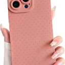 NITITOP Compatible for iPhone 17 Pro Max Case Cute Aesthetic Little Polka Dots Pattern Design for Women Men Girls Soft TPU Shockproof Stylish Full Camera Protective Phone Cover, Pink